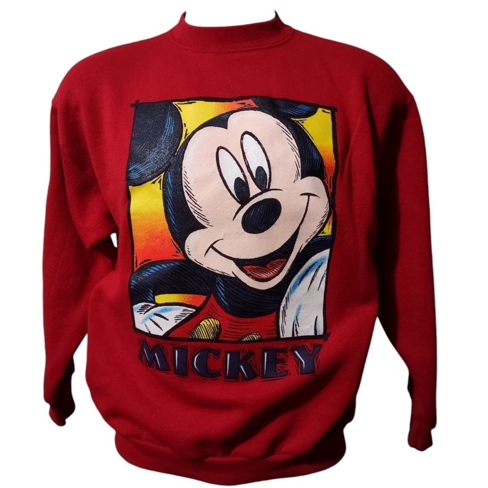 Vintage Mickey Unlimited Sweatshirt Size XL Red Mickey Mouse Disney‎ Graphic